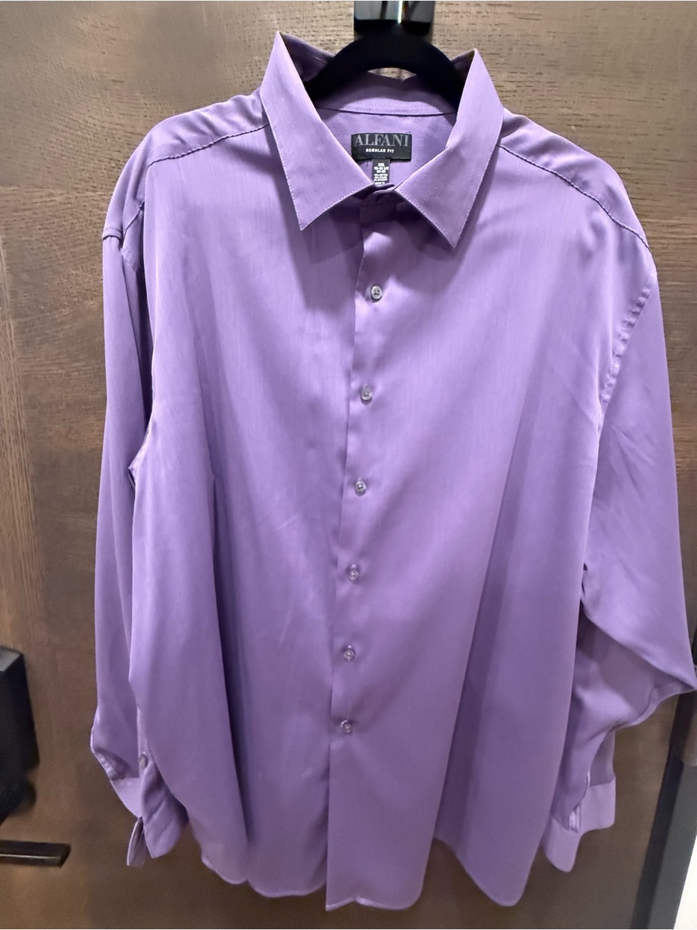 Alfani Men’s Lavender Button-Front Dress Shirt